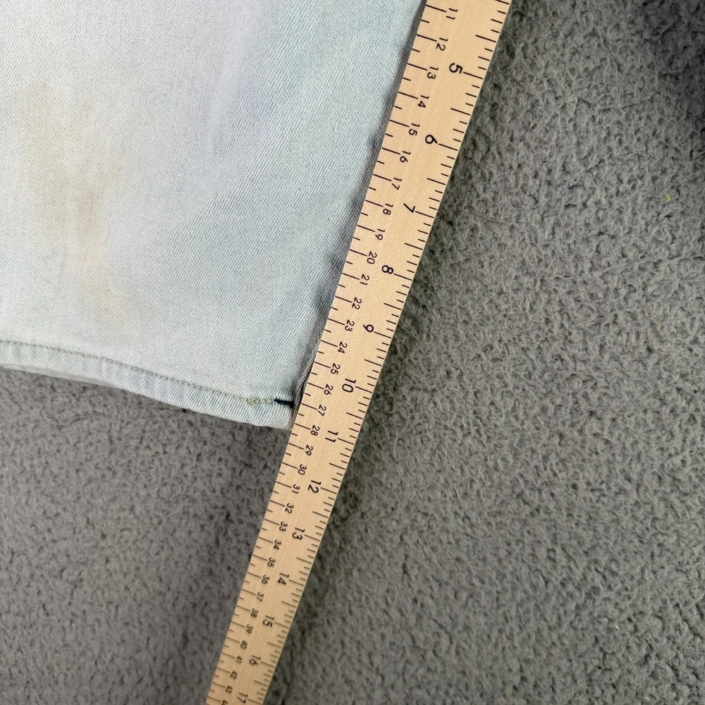 True Religion Shorts Mens 34 Light Wash Blue Rocco SN Stretch Denim Flap‎ Pocket